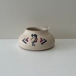 Sandstone Creations Kokopelli Pottery Jar Vase Native American Southwest Decor